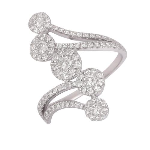 خاتم ذهب ابيض والماس