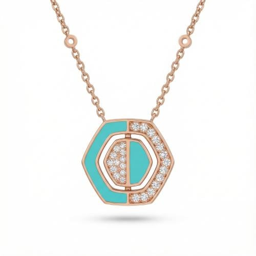 تعليقة ذهب روز قولد والماس