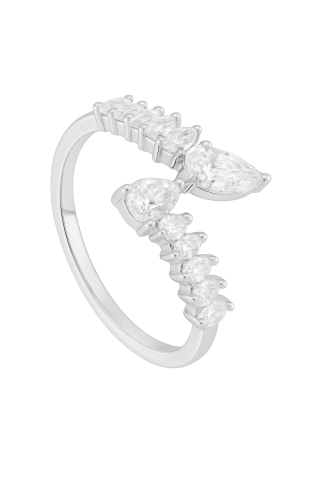 خاتم ذهب ابيض و الماس