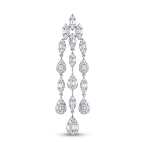 حلق الماس ذهب ابيض عيار18