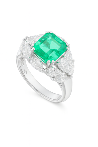 خاتم ذهب ابيض والماس عيار18