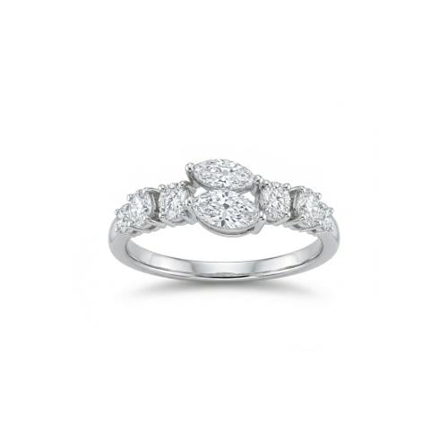 خاتم الماس ذهب ابيض عيار18