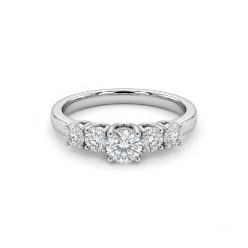 خاتم الماس ذهب ابيض عيار18