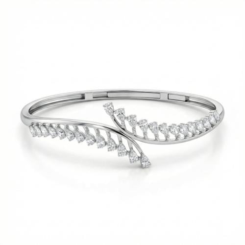 اسوارة الماس ذهب ابيض عيار 18