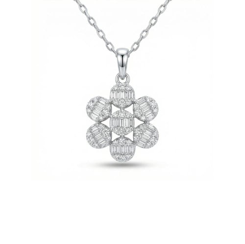 نصف طقم الماس ذهب ابيض عيار 18