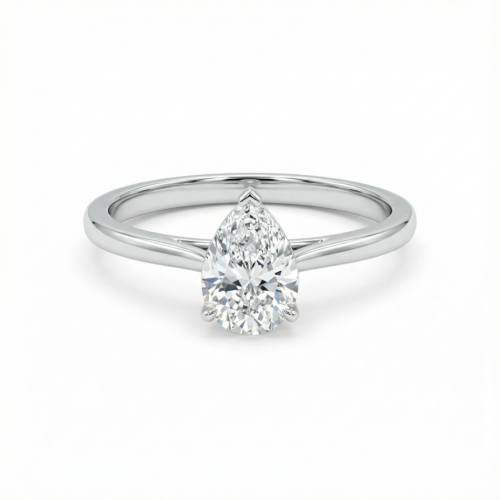 خاتم الماس ذهب ابيض عيار18