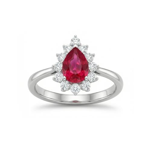 خاتم الماس ذهب ابيض عيار18