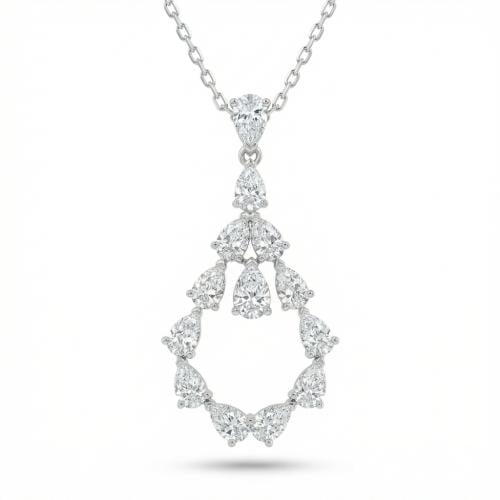 تعليقة الماس ذهب ابيض عيار18