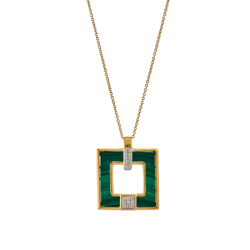 تعليقة الماس ذهب اصفر عيار 18