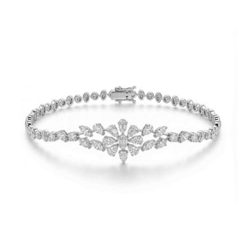 اسوارة الماس ذهب ابيض عيار 18