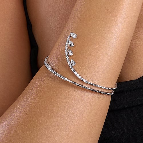 اسوارة الماس ذهب ابيض عيار18