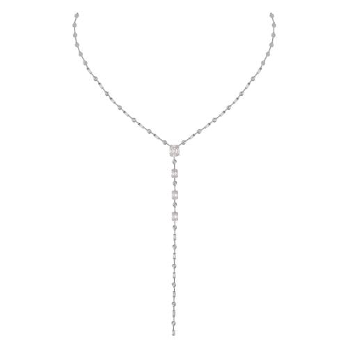 عقد ذهب ابيض والماس