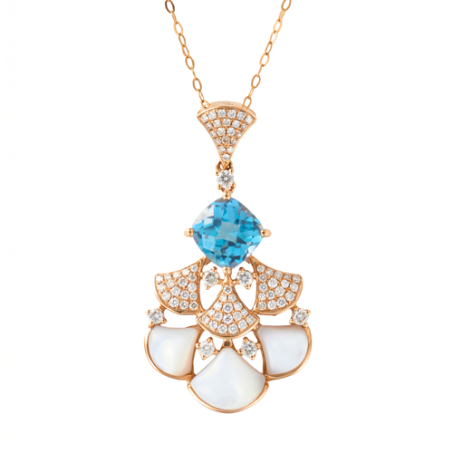 تعليقة ذهب ابيض والماس