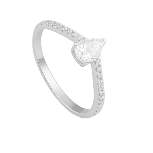 خاتم ذهب ابيض و الماس