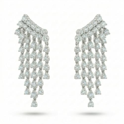 حلق الماس ذهب ابيض