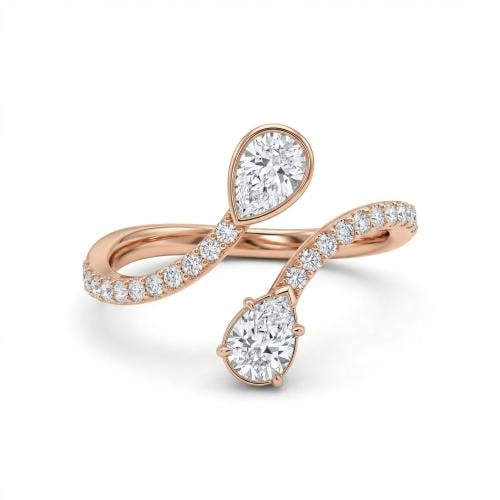 خاتم الماس ذهب ابيض عيار 18