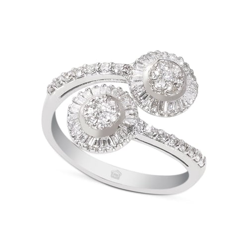 خاتم ذهب ابيض والماس