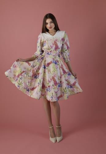 فستان سقنتشر مس مندوزا مريح جدا بابه ناعمة ورباطين...