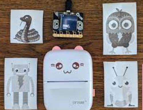 طابعة حرارية صغيرة محمولة