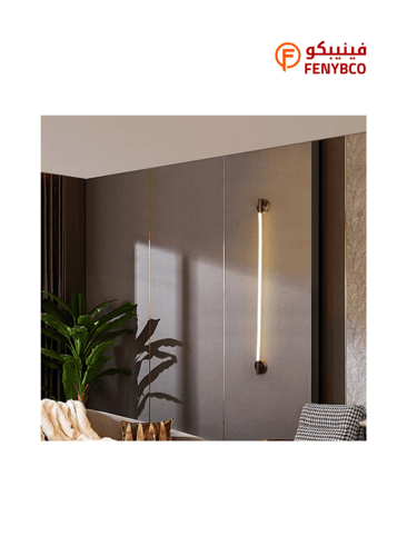 إضاءة أبليك حائط مودرن – 1 متر | ذهبي زيتي | LED 1...