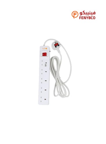 توصيلة 5 مداخل افياش طول السلك 3 متر لون الغطاء اب...