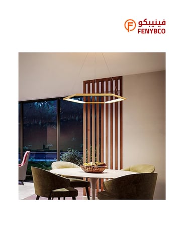 نجف مودرن ذهبي اصفر قطر 60 سم 30 واط