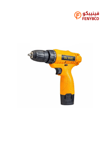 دريل بطارية 12 فولت DEBOLT مع شنطة وملحقات كاملة