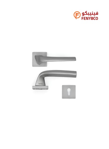 مقبض باب مفصول BI 8030 MSN فضي مطفي