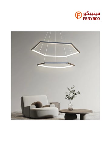 نجف مودرن اسود لون الانارة اصفر 75 واط مقاس 60 مع...