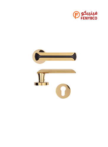 مقبض باب مفصول JE 1066 PVD/BLACK ذهبي × أسود