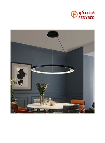 نجف مودرن اسود لون الانارة 3اضاءات 55 واط قطر 800...