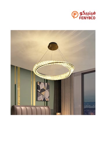 ثريا هيمن مودرن ذهبي مع لون الانارة 3 اضاءات متغير...