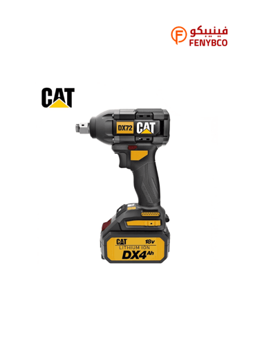 دريل كفرات بطارية 18 فولت CAT DX72 عزم 350 نيوتن 4...