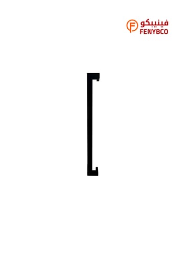 مسكة باب ستيل مربعة مائلة BLACK – ستانلس ستيل