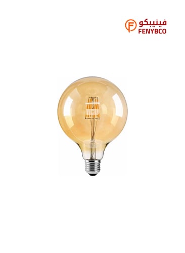 لمبة ديكورية كروية زجاج عسلي ذهبي LED 7 واط – إضاء...