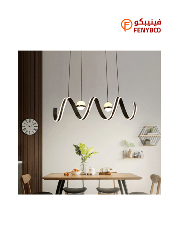 نجف مودرن اسود لون الانارة 3 اضاءات 115 واط مجوز