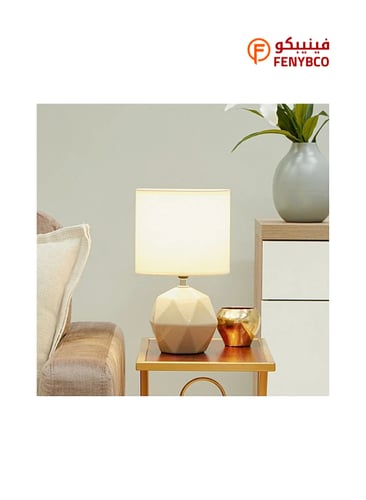 مصباح طاولة مودرن – اللون الأبيض