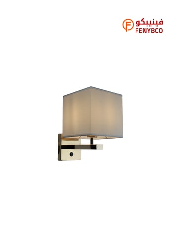 أبليك جداري مودرن – ذهبي مفرد بقاعدة لمبة E27