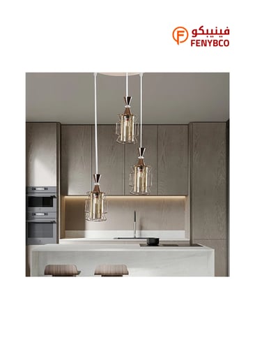 علاقي ثلاثي ذهبي بتصميم أنيق – قاعدة E27 × 3