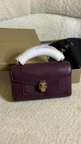 Bulgari Serpenti bag maroon matte