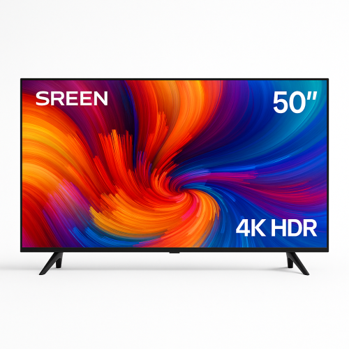 شاشة سرين 50 بوصة سمارت 4K + ريموت كيولد SRET-50S4...