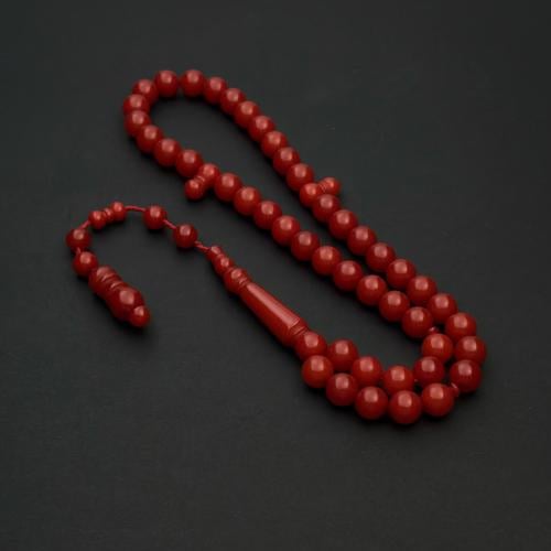 Red beaded prayer bead