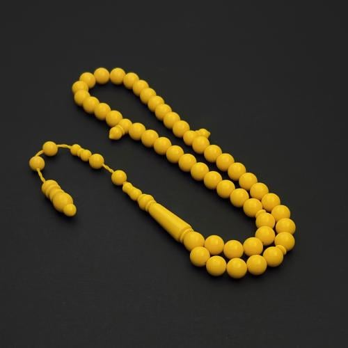 Yellow beaded prayer bead bracelet