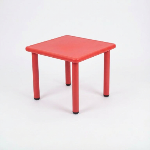 Square garden table 60*60 cm red color