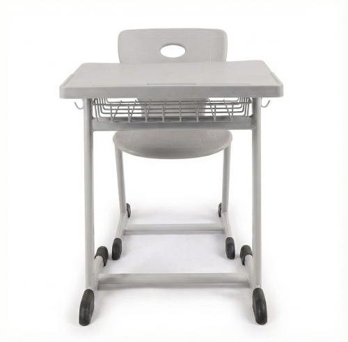 School seat with a table, gray color, excellent ma...