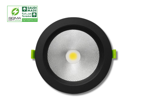 Downlight flashlight 30 watt COB | Black