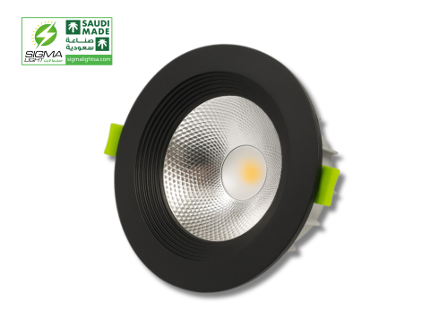 Downlight flashlight 10 watt COB | Black