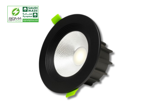 Downlight flashlight 7 watt COB | Black