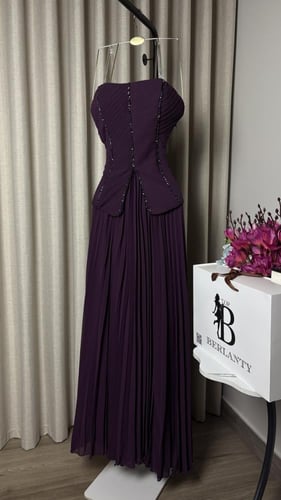 فستان سهرة "بيرلانتي" أرجواني ملكي بتصميم بليسيه ك...