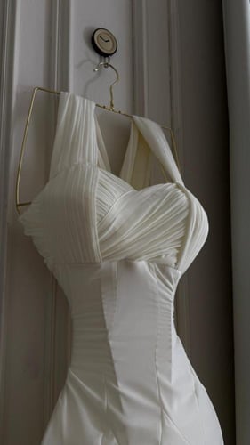 فستان "سيرين" الأبيض - أناقة النحت والتفاصيل